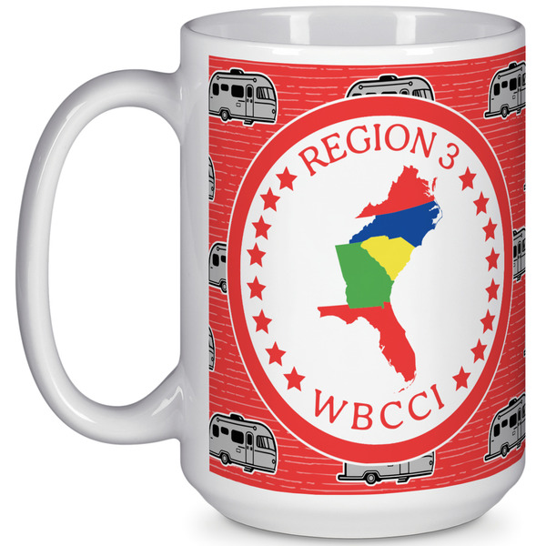 Custom Region 3 Logo 15 oz Coffee Mug - White