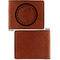 Region 3 Logo Cognac Leatherette Bifold Wallets - Front and Back Single Sided - Apvl