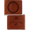 Region 3 Logo Cognac Leatherette Bifold Wallets - Front and Back