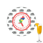 Region 3 Logo Printed Drink Topper - 2.15"