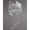 Region 3 Logo Engraved Wine Glasses Set of 4 - Front View