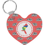 Region 3 Logo Heart Plastic Keychain