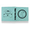 Region 3 Logo Leather Binder - 1" - Teal - Back Spine Front View