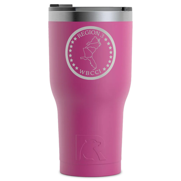 Custom Region 3 Logo RTIC Tumbler - Magenta - Laser Engraved - Single-Sided