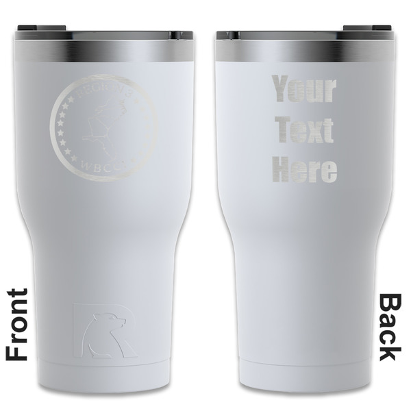 Custom Region 3 Logo RTIC Tumbler - White - Laser Engraved - Double-Sided