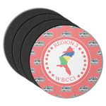 Region 3 Logo Round Rubber Backed Coasters - Set of 4