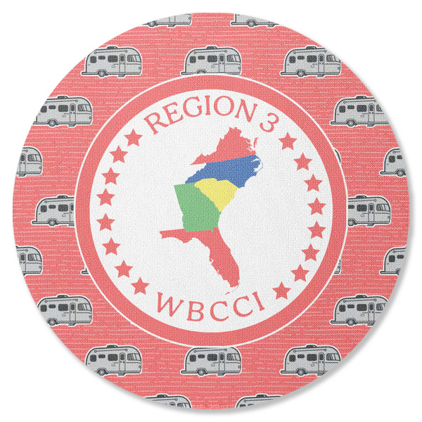 Custom Region 3 Logo Round Rubber Backed Coaster - Single