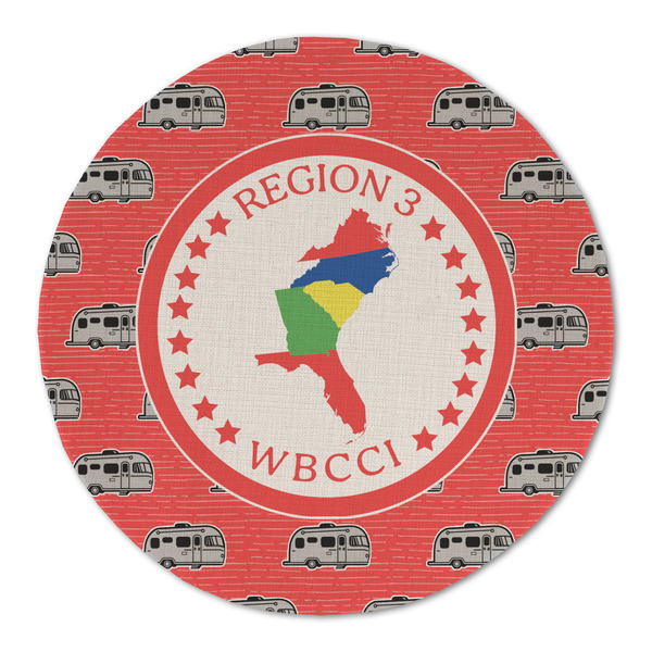 Custom Region 3 Logo Round Linen Placemat - Single-Sided - Single