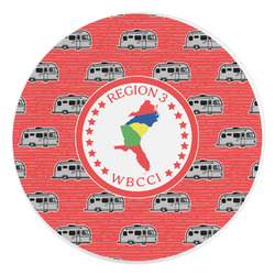 Region 3 Logo Round Stone Trivet