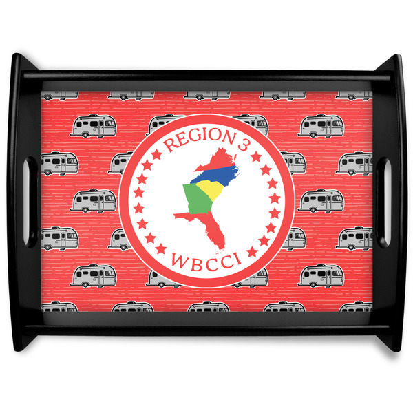 Custom Region 3 Logo Black Wooden Tray - Large