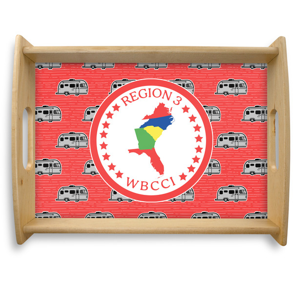 Custom Region 3 Logo Natural Wooden Tray - Large