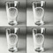 Region 3 Logo Set of Four Engraved Beer Glasses - Individual View