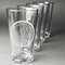 Region 3 Logo Set of Four Engraved Pint Glasses - Set View