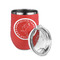 Region 3 Logo Stainless Wine Tumblers - Coral - Double Sided - Alt View