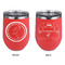 Region 3 Logo Stainless Wine Tumblers - Coral - Double Sided - Approval