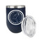 Region 3 Logo Stainless Wine Tumblers - Navy - Double Sided - Alt View