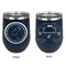 Region 3 Logo Stainless Wine Tumblers - Navy - Double Sided - Approval