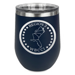 Region 3 Logo Stemless Stainless Steel Wine Tumbler - Navy - Double-Sided