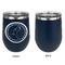 Region 3 Logo Stainless Wine Tumblers - Navy - Single Sided - Approval