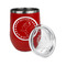 Region 3 Logo Stainless Wine Tumblers - Red - Double Sided - Alt View