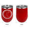 Region 3 Logo Stainless Wine Tumblers - Red - Single Sided - Approval