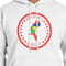 Region 3 Logo White Hoodie on Model - CloseUp