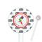 Region 3 Logo White Plastic 5.5" Stir Stick - Round - Closeup