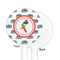 Region 3 Logo White Plastic 5.5" Stir Stick - Single Sided - Round - Front & Back