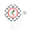 Region 3 Logo White Plastic 7" Stir Stick - Round - Closeup