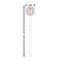 Region 3 Logo White Plastic 7" Stir Stick - Round - Dimensions