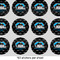 Airstream Indie Club Logo 1" Multipurpose Round Labels - Sheet