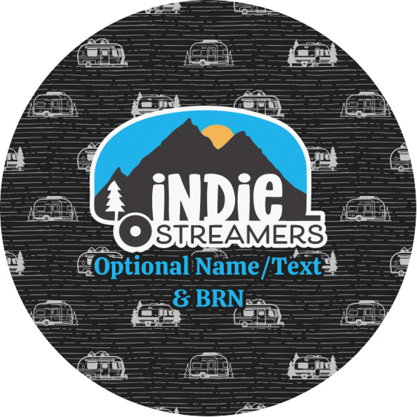 Custom Airstream Indie Club Logo Multipurpose Round Labels - 1"