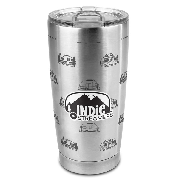 Custom Airstream Indie Club Logo 20oz Stainless Steel Double Wall Tumbler - Full Print