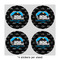 Airstream Indie Club Logo 4" Multipurpose Round Labels - Sheet