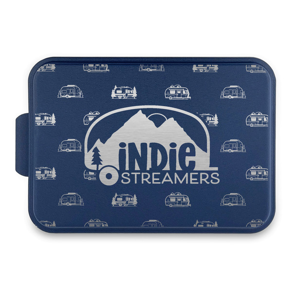 Custom Airstream Indie Club Logo Aluminum Baking Pan with Navy Lid