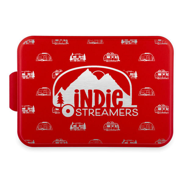 Custom Airstream Indie Club Logo Aluminum Baking Pan with Red Lid