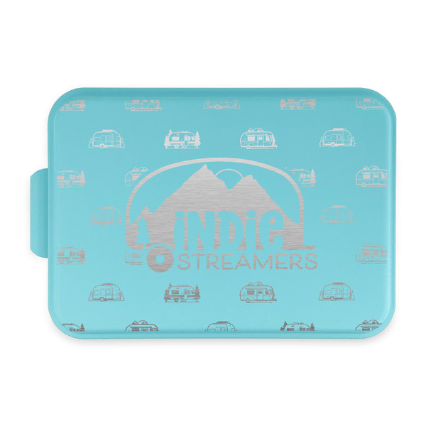 Custom Airstream Indie Club Logo Aluminum Baking Pan with Teal Lid