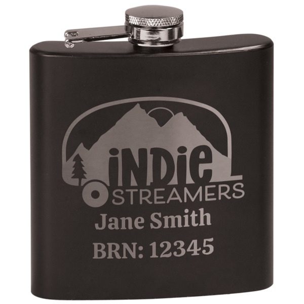 Custom Airstream Indie Club Logo Black Flask Set