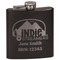 Airstream Indie Club Logo Black Flask - Engraved Front