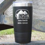 Airstream Indie Club Logo 20 oz Stainless Steel Tumbler - Black - Single-Sided