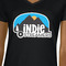 Airstream Indie Club Logo Black V-Neck T-Shirt on Model - CloseUp