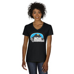 Airstream Indie Club Logo Women's V-Neck T-Shirt - Black - 3XL