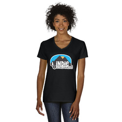 Airstream Indie Club Logo Women's V-Neck T-Shirt - Black