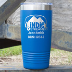 Airstream Indie Club Logo 20 oz Stainless Steel Tumbler - Royal Blue - Single-Sided