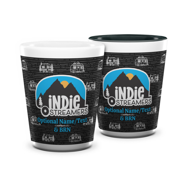 Custom Airstream Indie Club Logo Ceramic Shot Glass - 1.5 oz