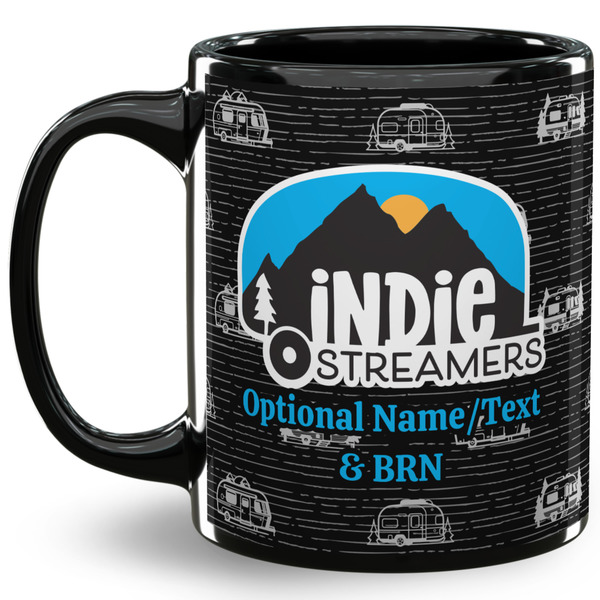 Custom Airstream Indie Club Logo 11 oz Coffee Mug - Black