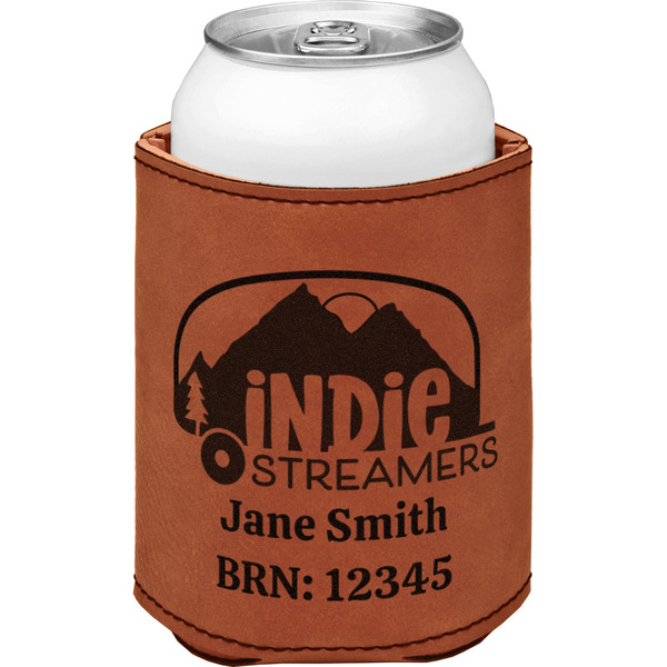 Custom Airstream Indie Club Logo Leatherette Can Sleeve - Single-Sided