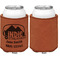 Airstream Indie Club Logo Cognac Leatherette Can Sleeve - Single Sided Front and Back