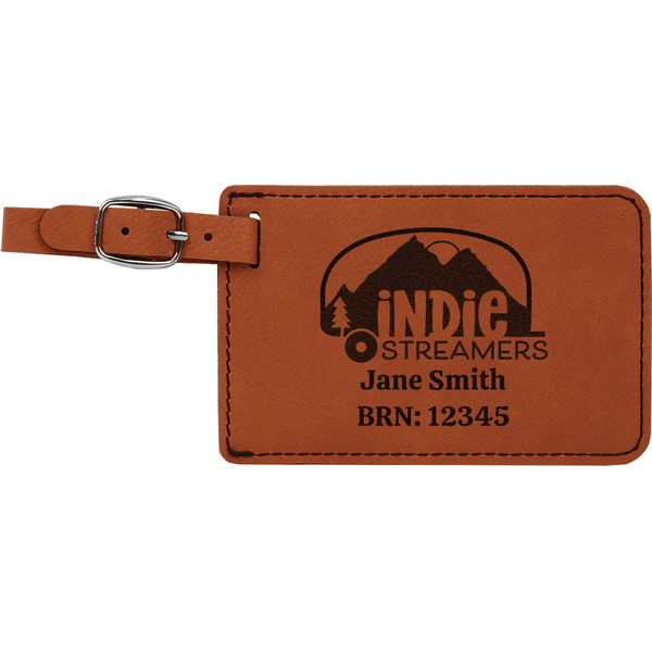 Custom Airstream Indie Club Logo Leatherette Luggage Tag