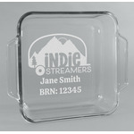 Airstream Indie Club Logo Glass Cake Dish with Truefit Lid - 8in x 8in